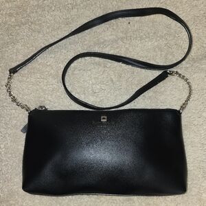 Kate Spade Sawyer Street Declan Crossbody. Black Smooth Leather EUC